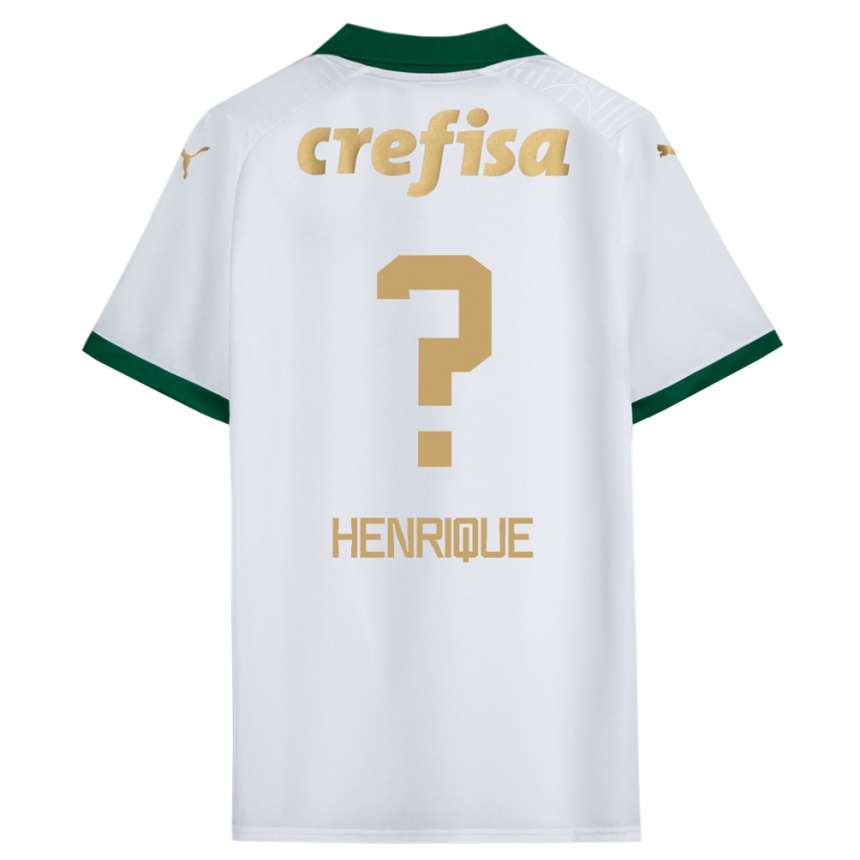 キッズフットボールZé Henrique#0ホワイト グリーンアウェイシャツ2024/25ジャージーユニフォーム