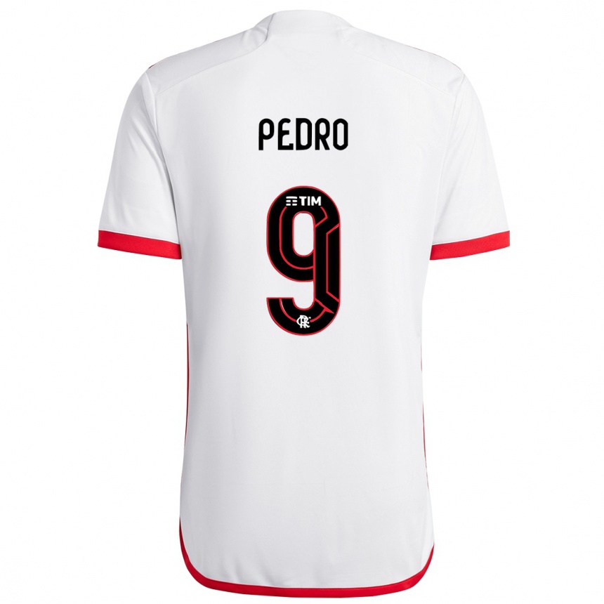 キッズフットボールPedro#9赤、白アウェイシャツ2024/25ジャージーユニフォーム