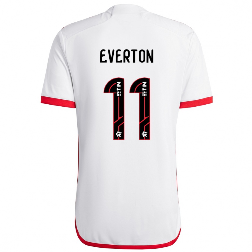 キッズフットボールEverton#11赤、白アウェイシャツ2024/25ジャージーユニフォーム