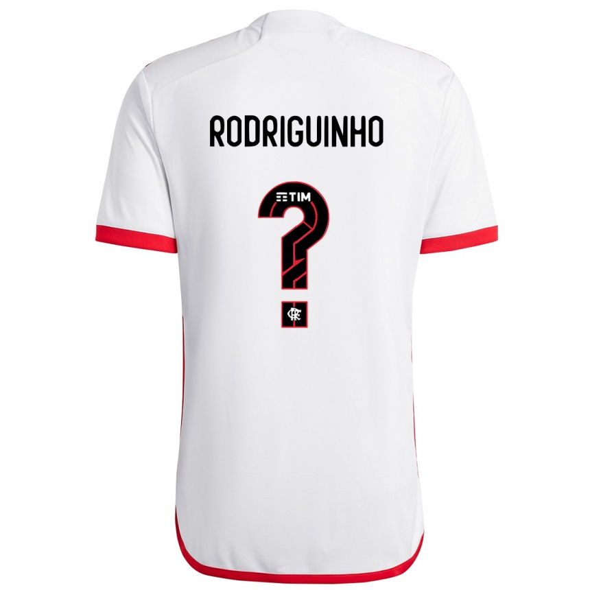 キッズフットボールRodriguinho#0赤、白アウェイシャツ2024/25ジャージーユニフォーム