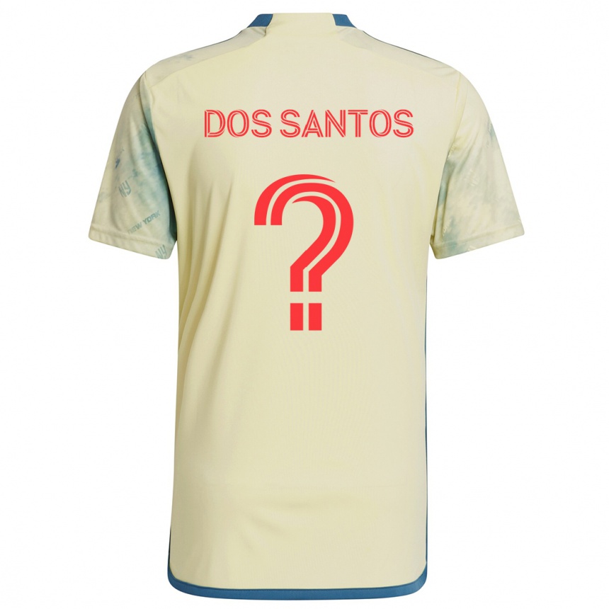 メンズフットボールMatthew Dos Santos#0黄色 赤 青ホームシャツ2024/25ジャージーユニフォーム