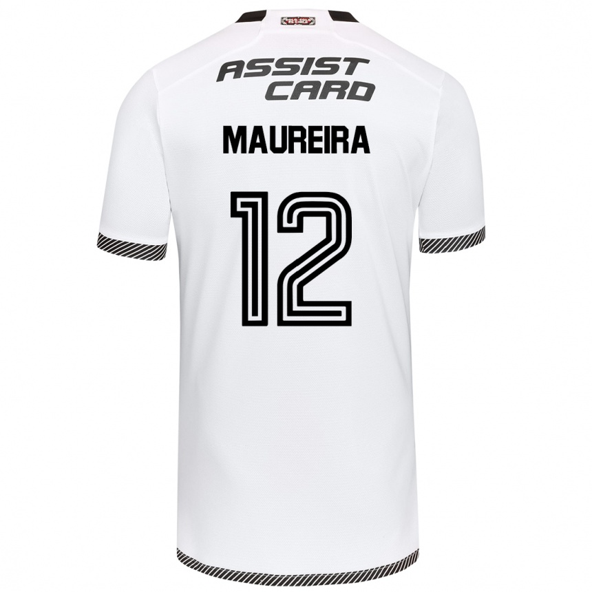 メンズフットボールGabriel Maureira#12白黒ホームシャツ2024/25ジャージーユニフォーム