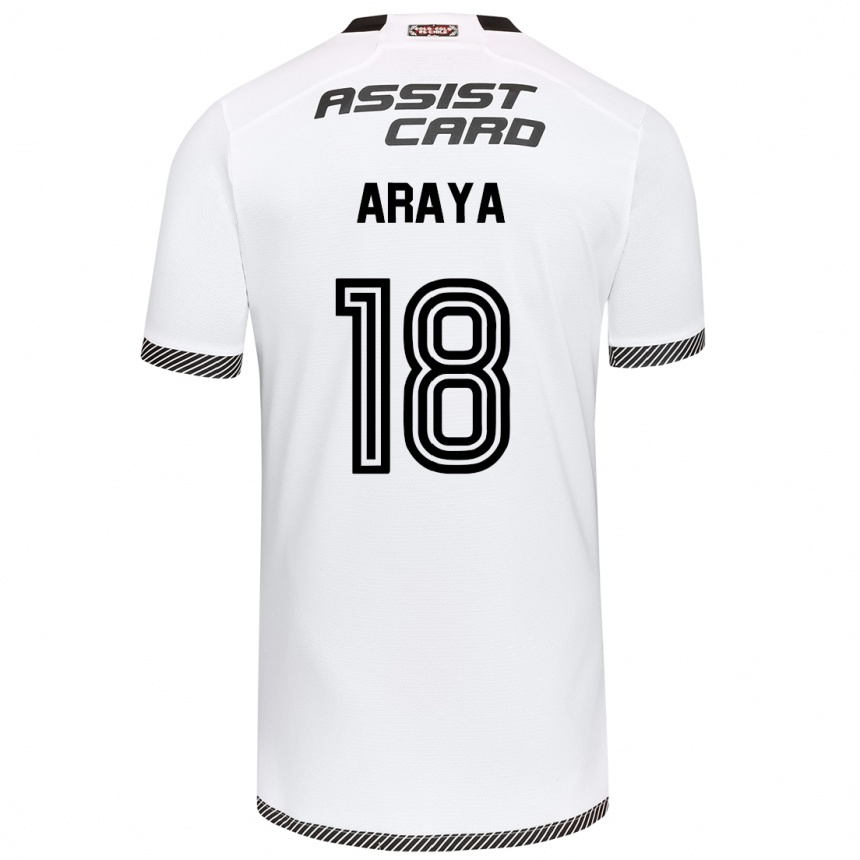 メンズフットボールBenjamín Araya#18白黒ホームシャツ2024/25ジャージーユニフォーム