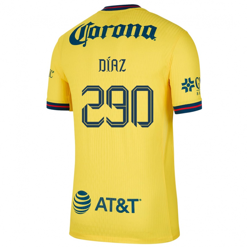 メンズフットボールJulio Díaz#290黄 青ホームシャツ2024/25ジャージーユニフォーム