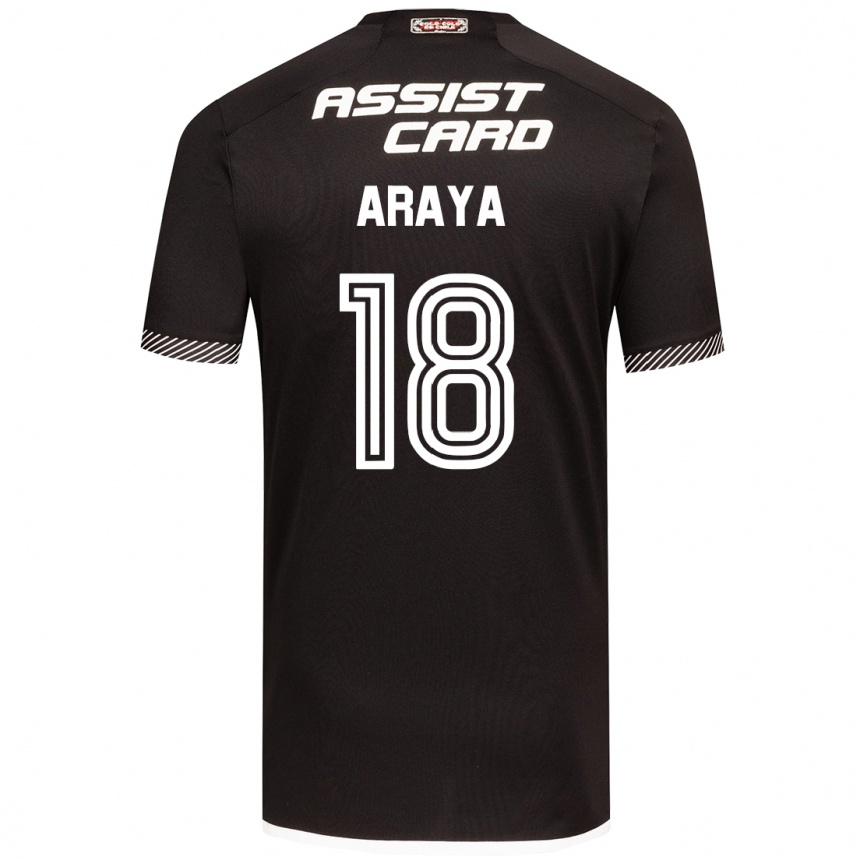 メンズフットボールBenjamín Araya#18黒、白アウェイシャツ2024/25ジャージーユニフォーム