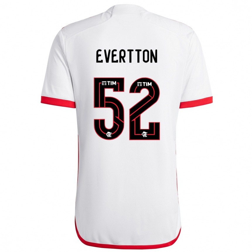 メンズフットボールEvertton#52赤、白アウェイシャツ2024/25ジャージーユニフォーム