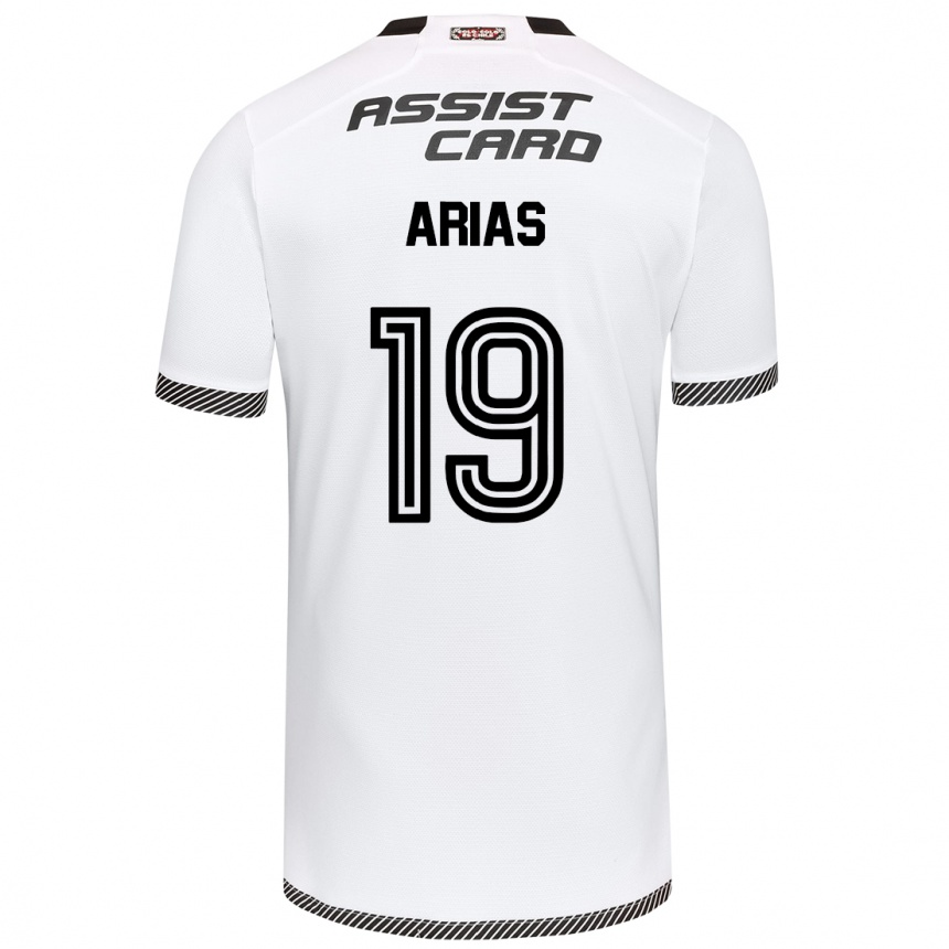 レディースフットボールBastián Arias#19白黒ホームシャツ2024/25ジャージーユニフォーム