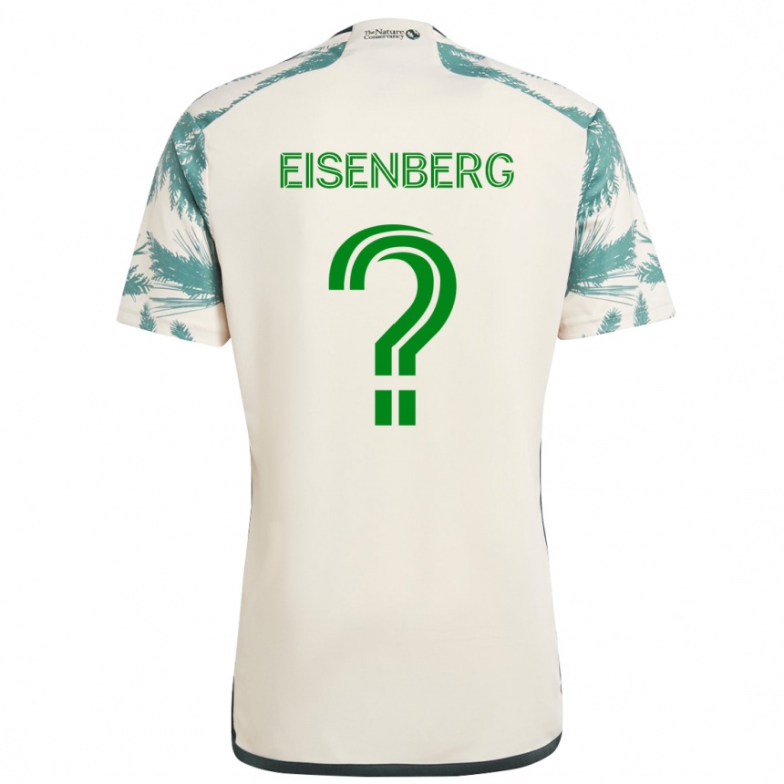 レディースフットボールMax Eisenberg#0ベージュブラウンアウェイシャツ2024/25ジャージーユニフォーム