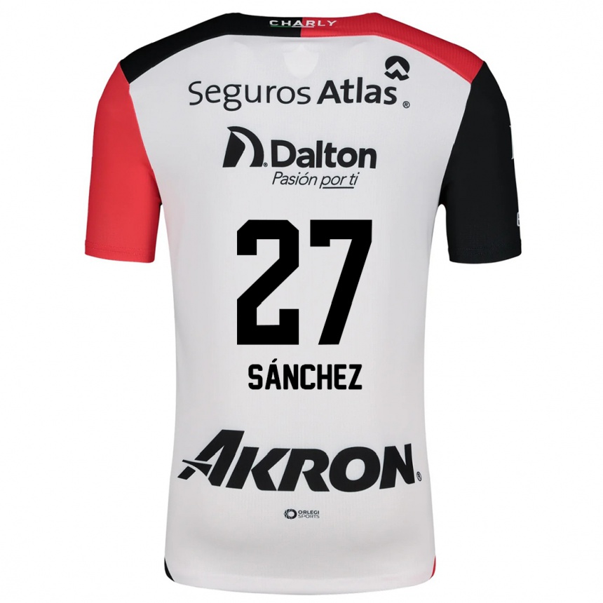 レディースフットボールAntonio Sánchez#27白 赤 黒アウェイシャツ2024/25ジャージーユニフォーム