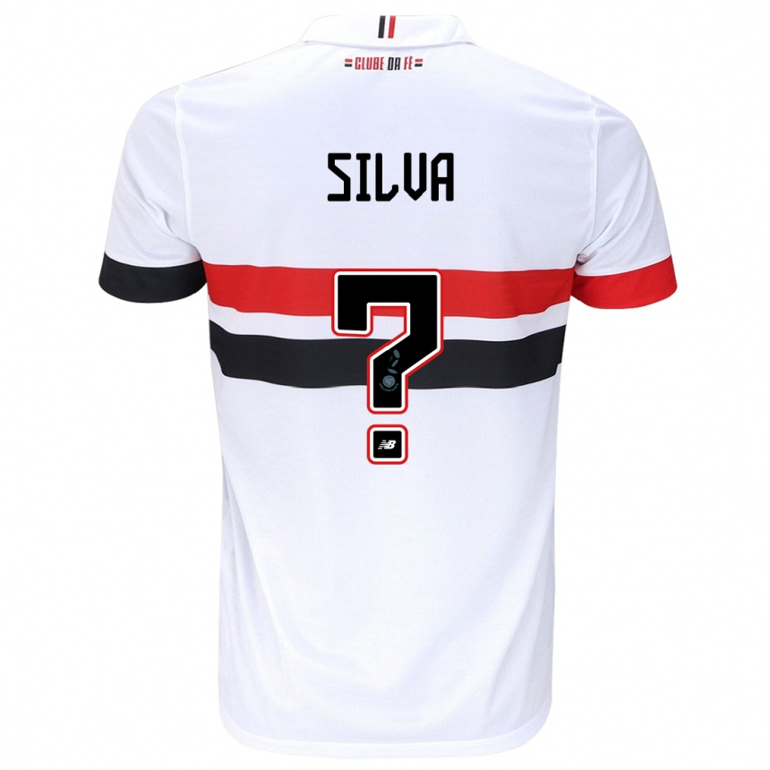 キッズフットボールMateus Silva#0白 赤 黒ホームシャツ2024/25ジャージーユニフォーム