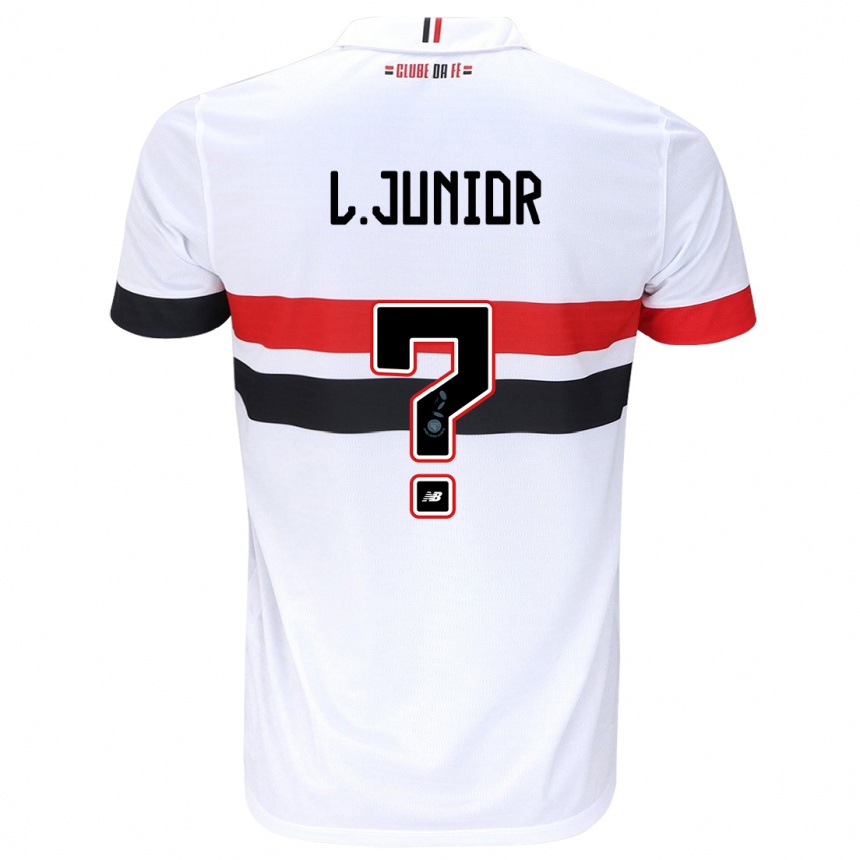 キッズフットボールLuciano Junior#0白 赤 黒ホームシャツ2024/25ジャージーユニフォーム