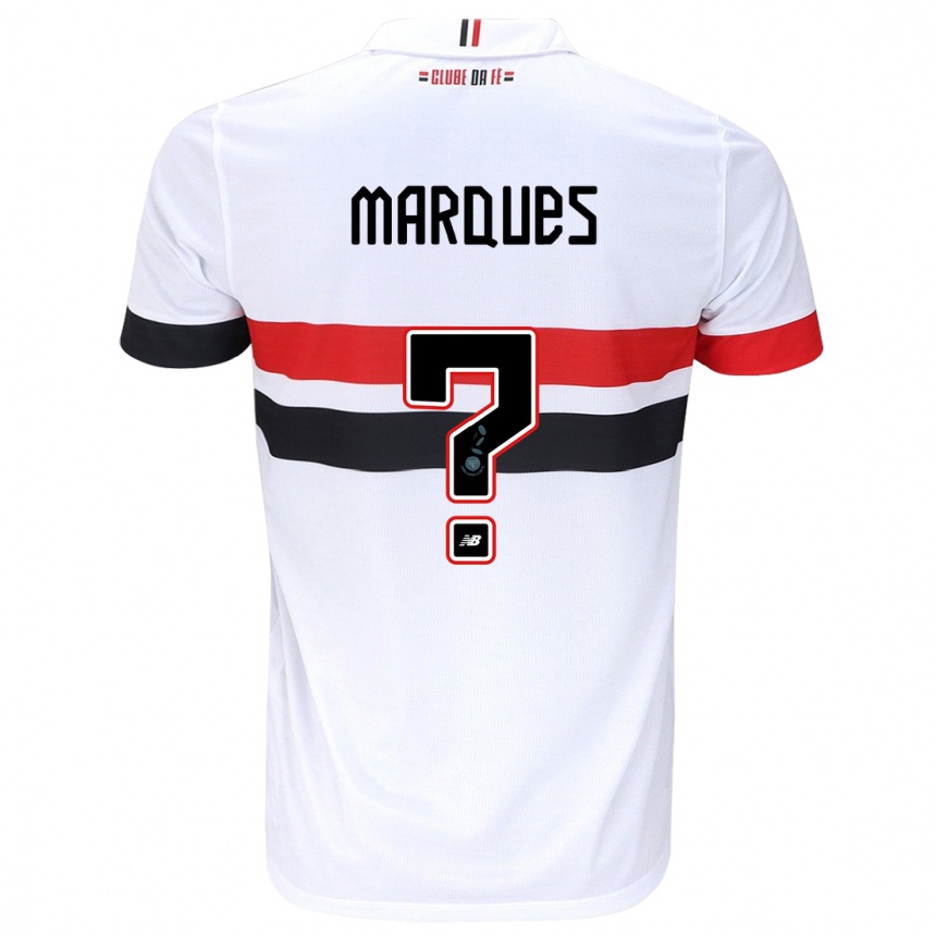 キッズフットボールLucca Marques#0白 赤 黒ホームシャツ2024/25ジャージーユニフォーム