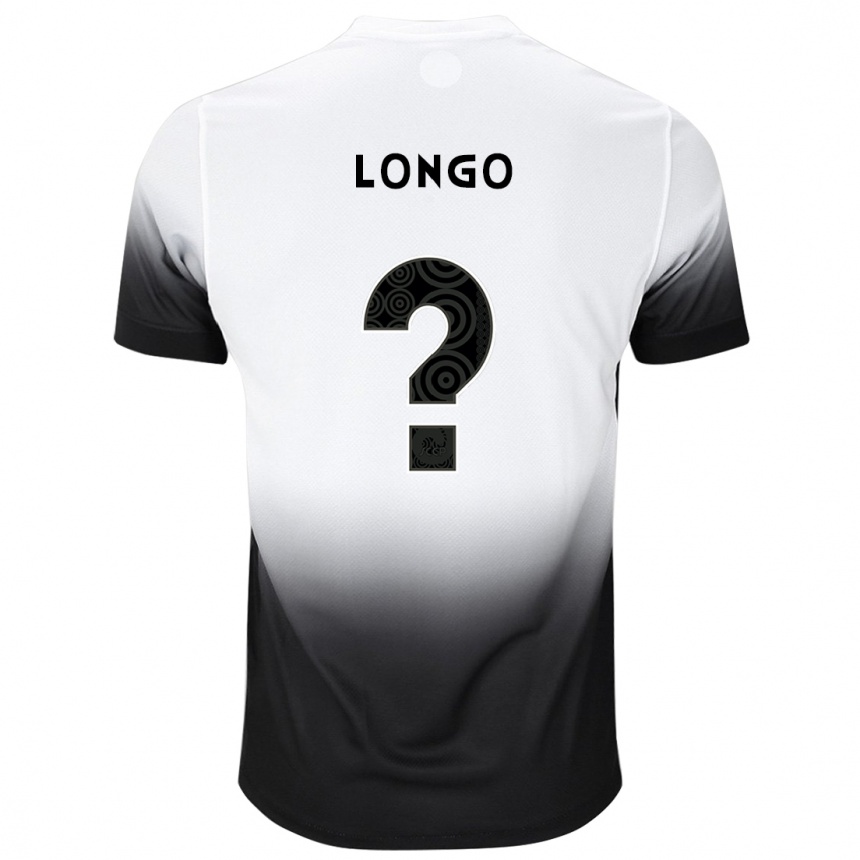 キッズフットボールFelipe Longo#0白黒ホームシャツ2024/25ジャージーユニフォーム