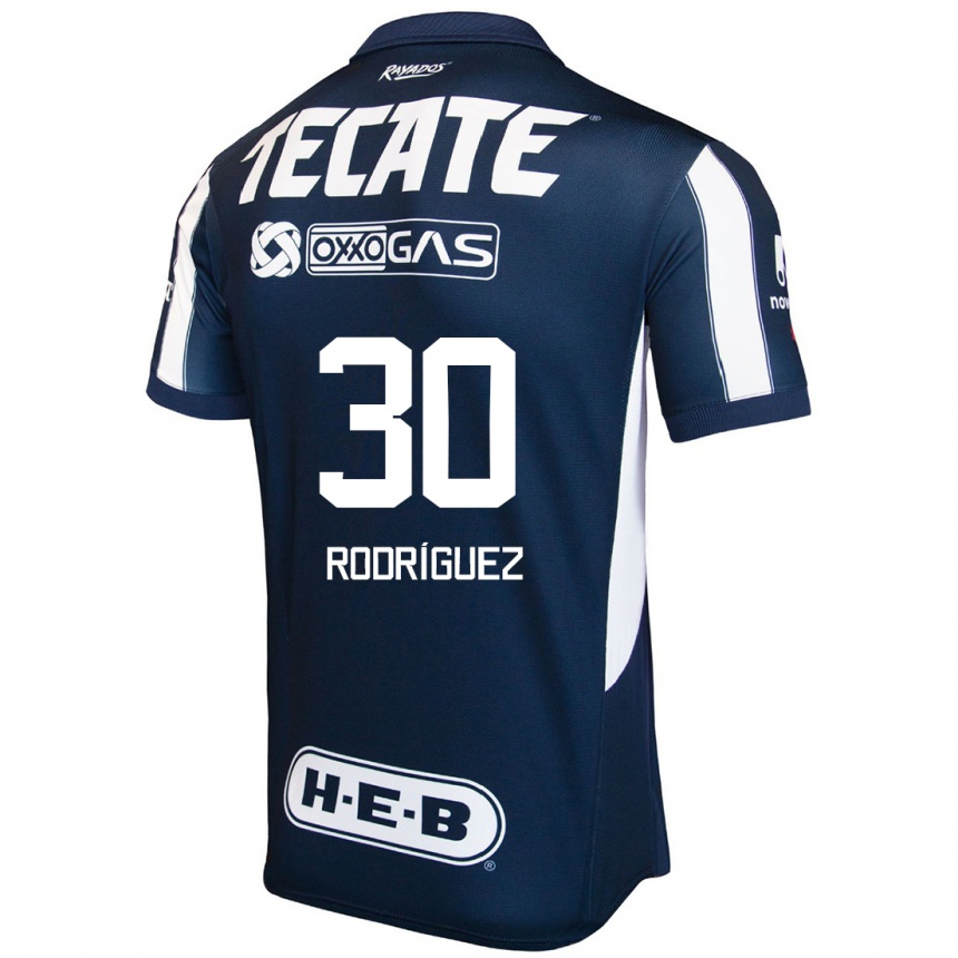 キッズフットボールJorge Rodríguez#30青 赤 白ホームシャツ2024/25ジャージーユニフォーム