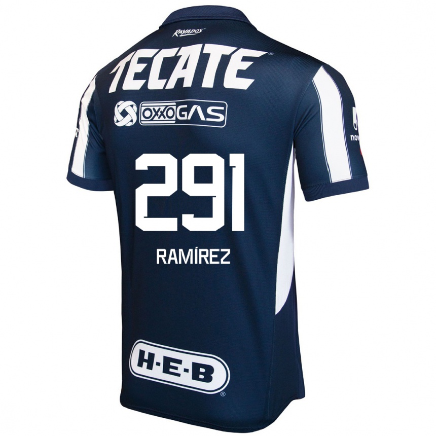 キッズフットボールFabián Ramírez#291青 赤 白ホームシャツ2024/25ジャージーユニフォーム