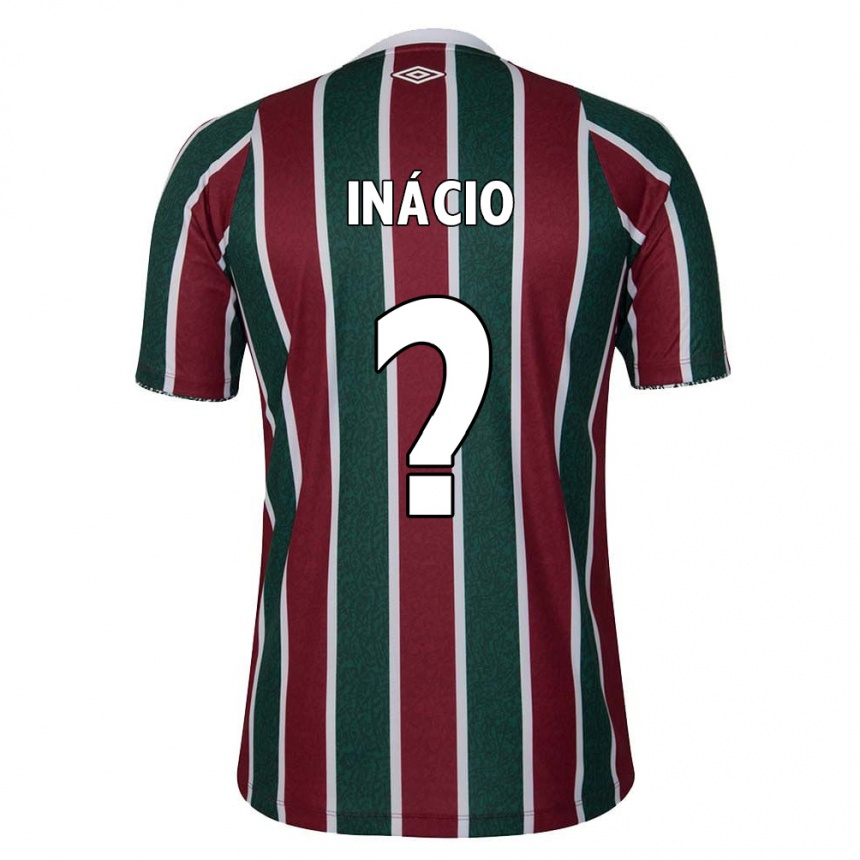 キッズフットボールJoão Inácio#0グリーン マルーン ホワイトホームシャツ2024/25ジャージーユニフォーム