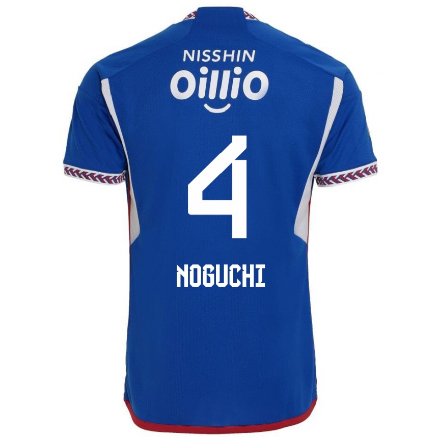 キッズフットボールReno Noguchi#4青 白 赤ホームシャツ2024/25ジャージーユニフォーム