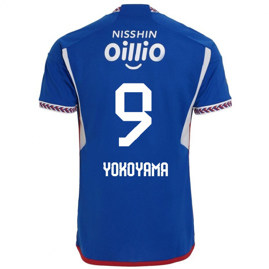 キッズフットボールShunsuke Yokoyama#9青 白 赤ホームシャツ2024/25ジャージーユニフォーム