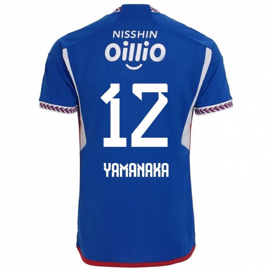 キッズフットボールYuki Yamanaka#12青 白 赤ホームシャツ2024/25ジャージーユニフォーム