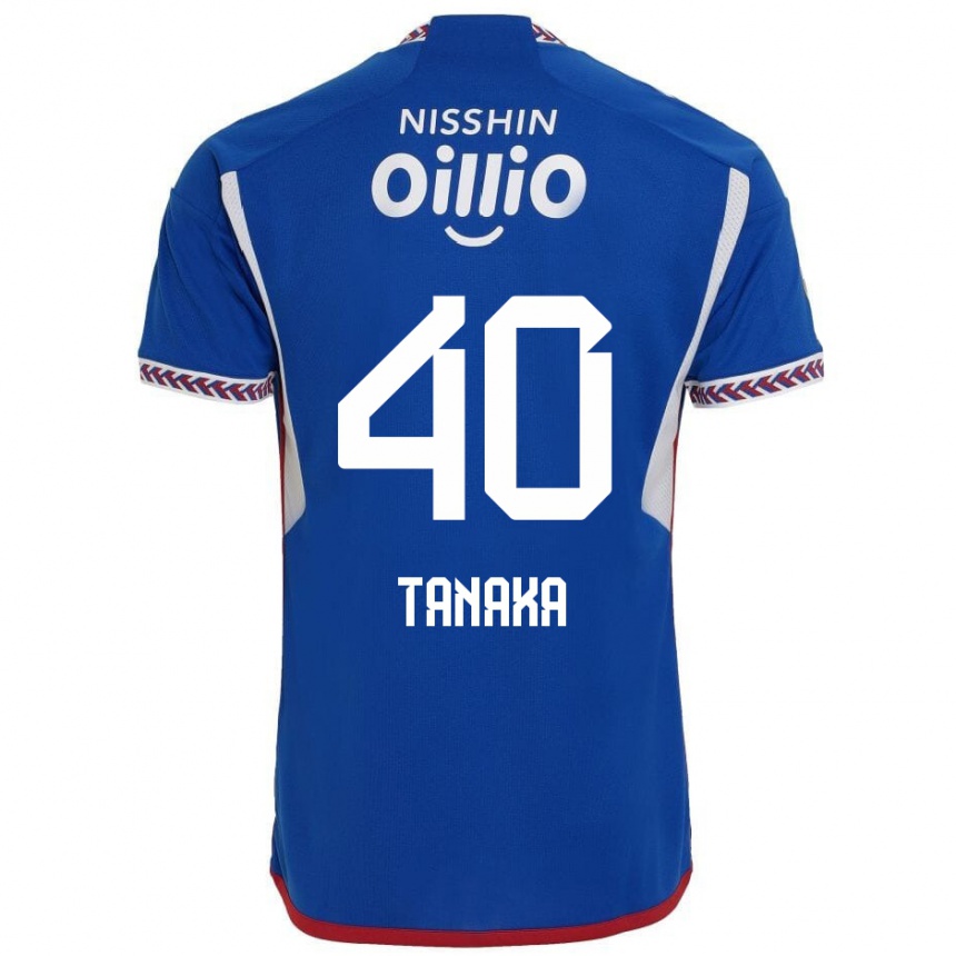 キッズフットボールHiei Tanaka#40青 白 赤ホームシャツ2024/25ジャージーユニフォーム