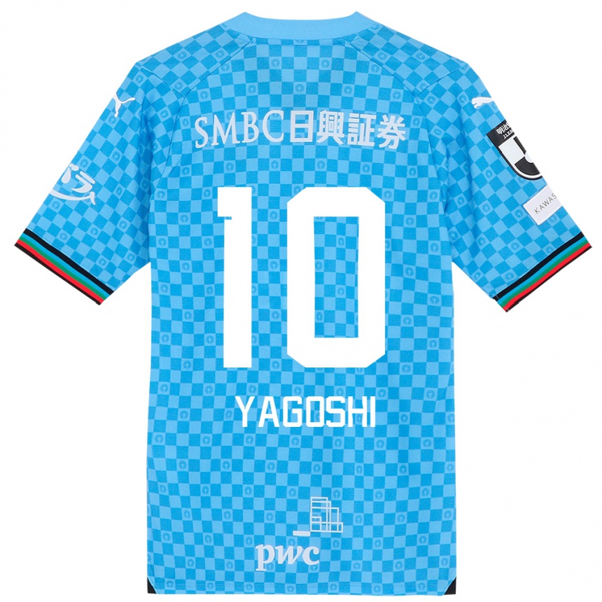 キッズフットボールMikito Yagoshi#10アズールブルーホームシャツ2024/25ジャージーユニフォーム