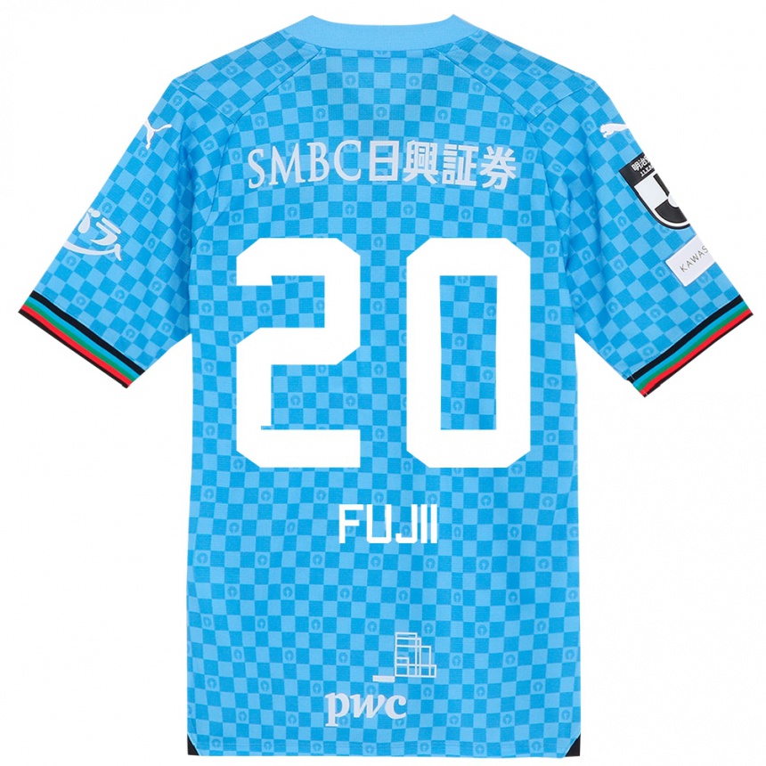 キッズフットボールRensuke Fujii#20アズールブルーホームシャツ2024/25ジャージーユニフォーム