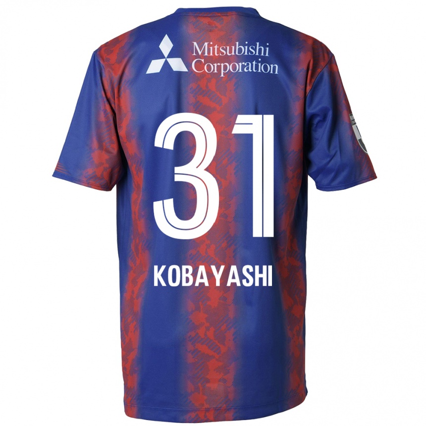 キッズフットボールMasataka Kobayashi#31青 赤ホームシャツ2024/25ジャージーユニフォーム