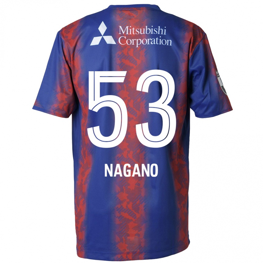 キッズフットボールShuto Nagano#53青 赤ホームシャツ2024/25ジャージーユニフォーム