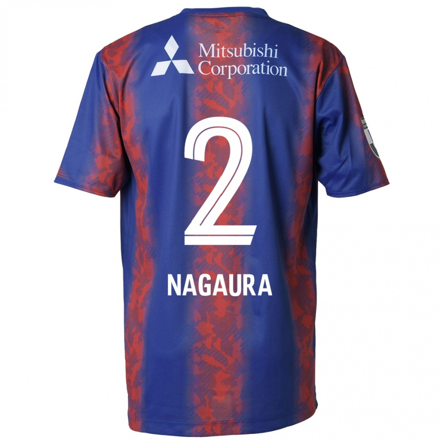 キッズフットボールKoshi Nagaura#2青 赤ホームシャツ2024/25ジャージーユニフォーム