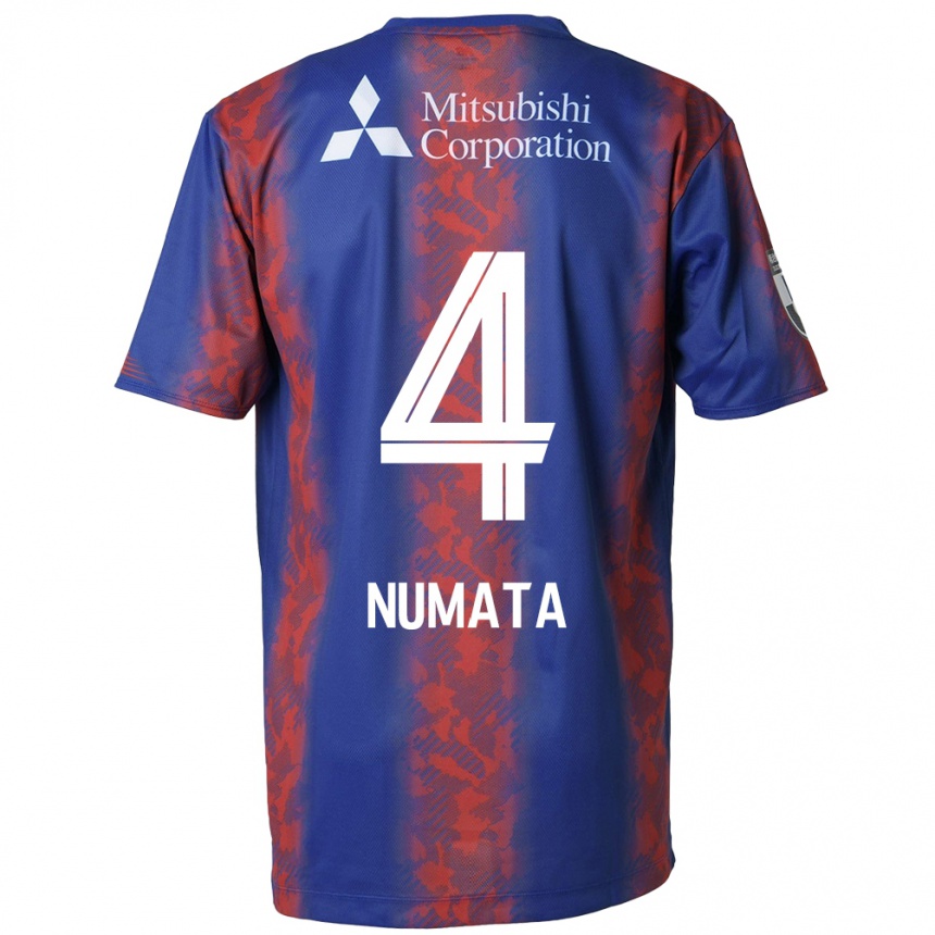 キッズフットボールSeisa Numata#4青 赤ホームシャツ2024/25ジャージーユニフォーム