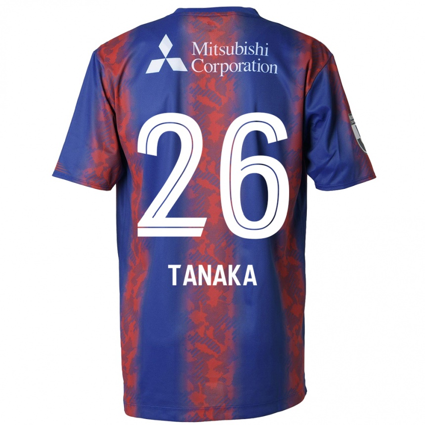 キッズフットボールHaruto Tanaka#26青 赤ホームシャツ2024/25ジャージーユニフォーム