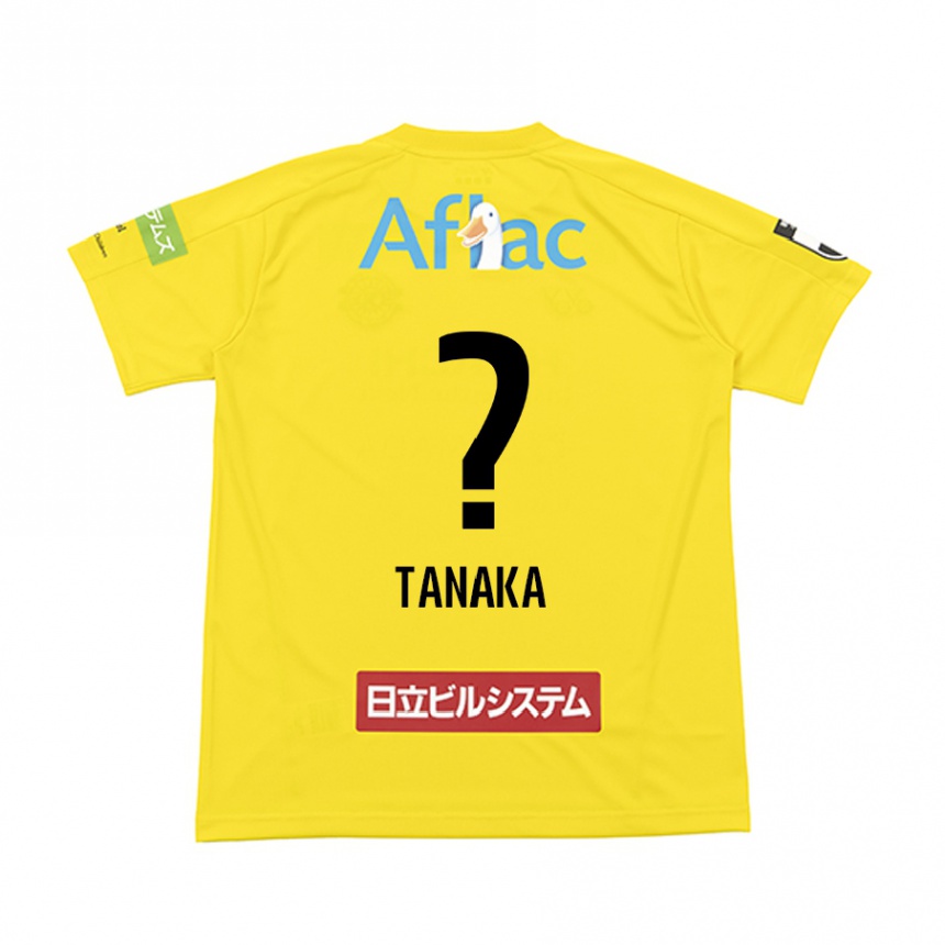 キッズフットボールAri Tanaka#0イエロー ブラックホームシャツ2024/25ジャージーユニフォーム