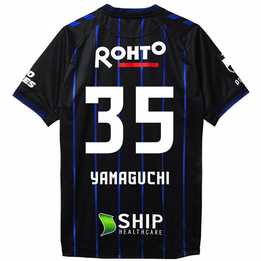 キッズフットボールHaruta Yamaguchi#35ブラックブルーホームシャツ2024/25ジャージーユニフォーム