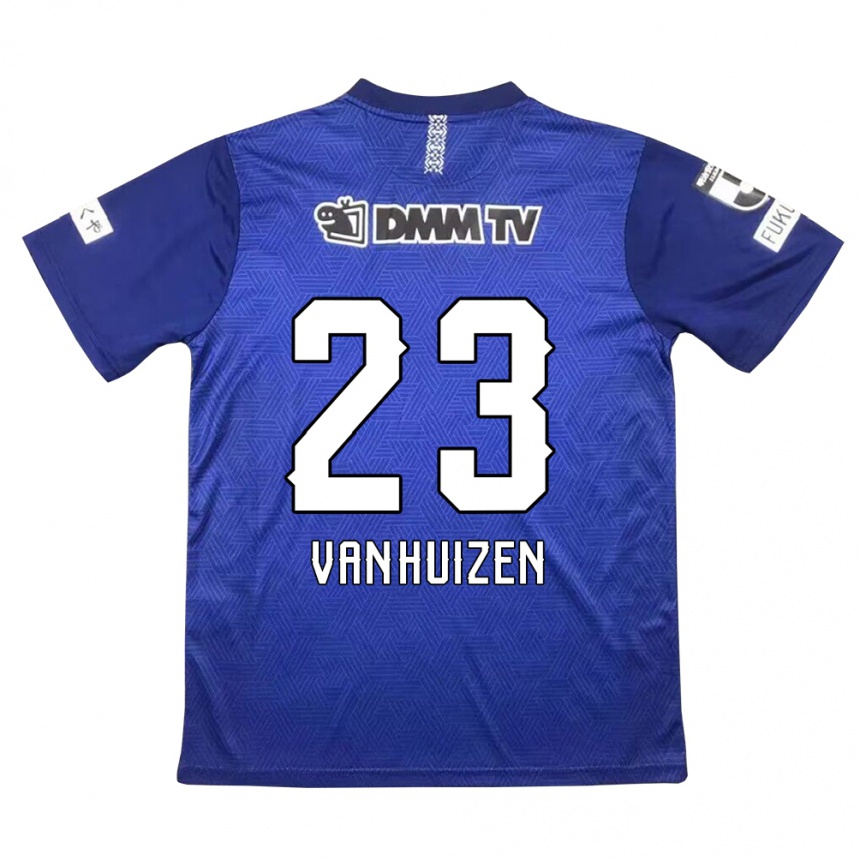 キッズフットボールHaruki Christopher Van Huizen#23濃紺ホームシャツ2024/25ジャージーユニフォーム