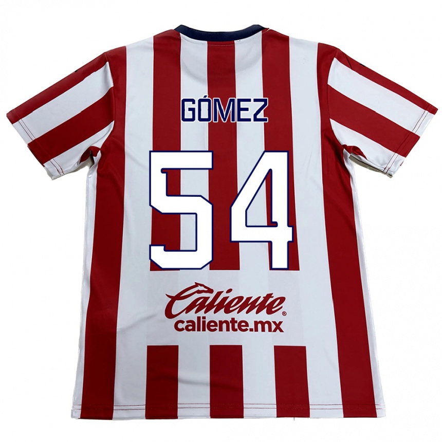 キッズフットボールMiguel Gómez#54赤白ホームシャツ2024/25ジャージーユニフォーム