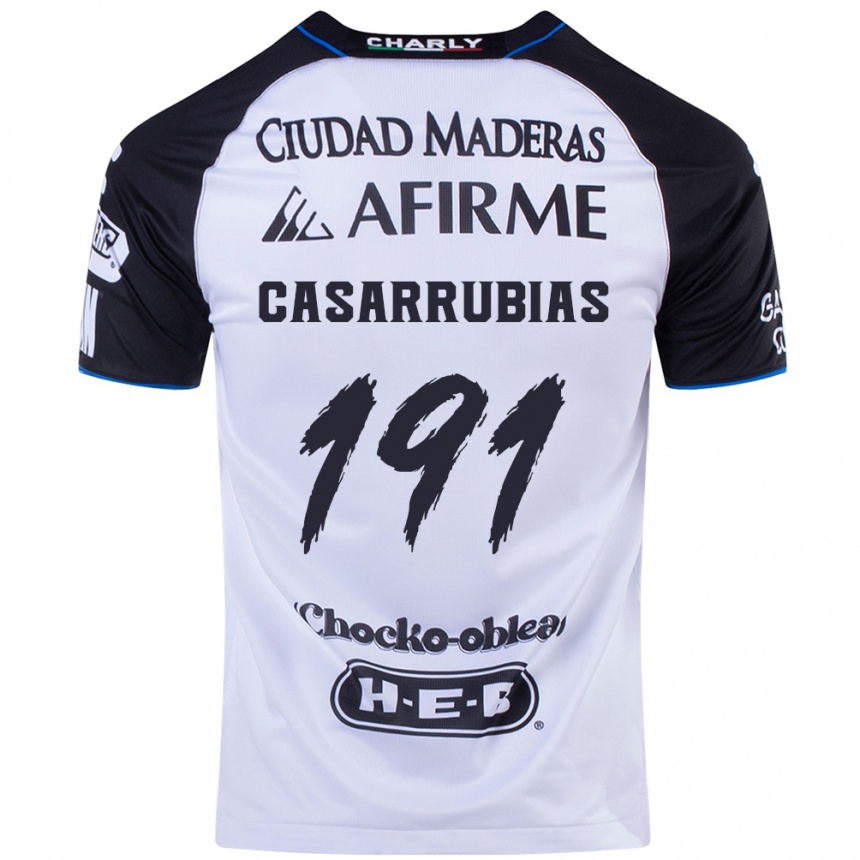 キッズフットボールAaron Casarrubias#191ブラックブルーホームシャツ2024/25ジャージーユニフォーム