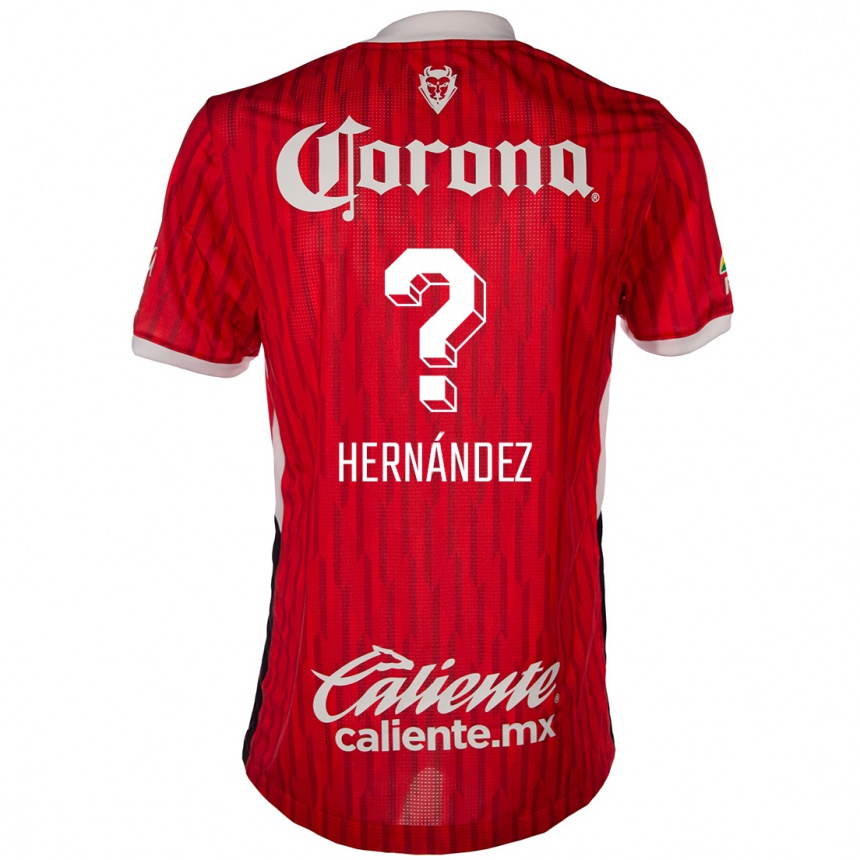 キッズフットボールFrancisco Hernández#0赤白ホームシャツ2024/25ジャージーユニフォーム