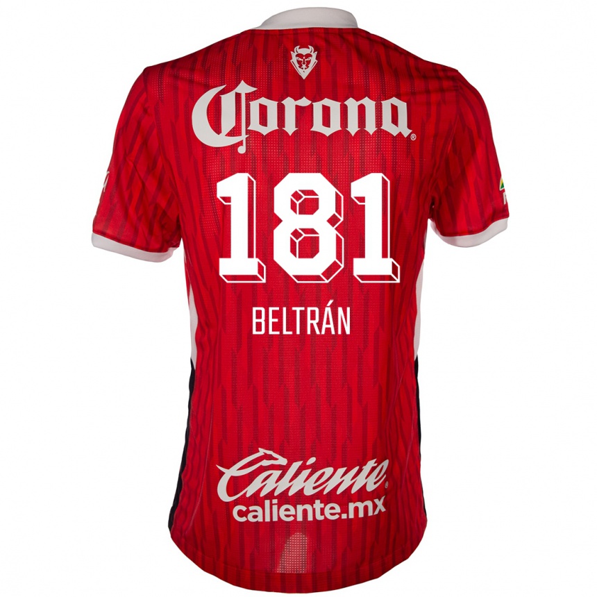 キッズフットボールRonaldo Beltrán#181赤白ホームシャツ2024/25ジャージーユニフォーム