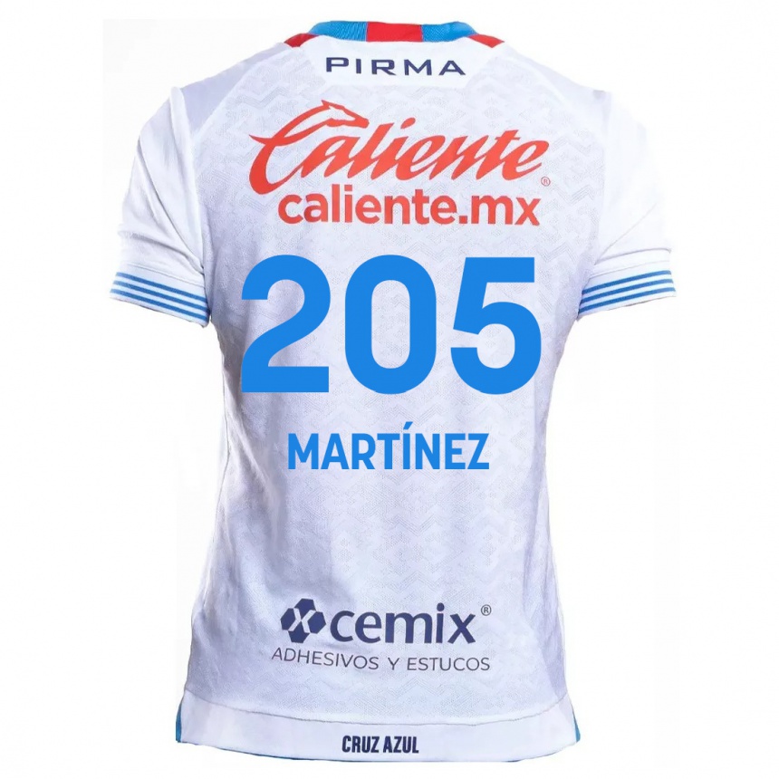 キッズフットボールCésar Martínez#205白青アウェイシャツ2024/25ジャージーユニフォーム