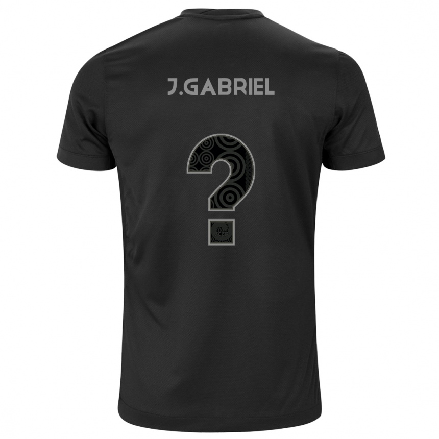 キッズフットボールJoão Gabriel#6黒アウェイシャツ2024/25ジャージーユニフォーム