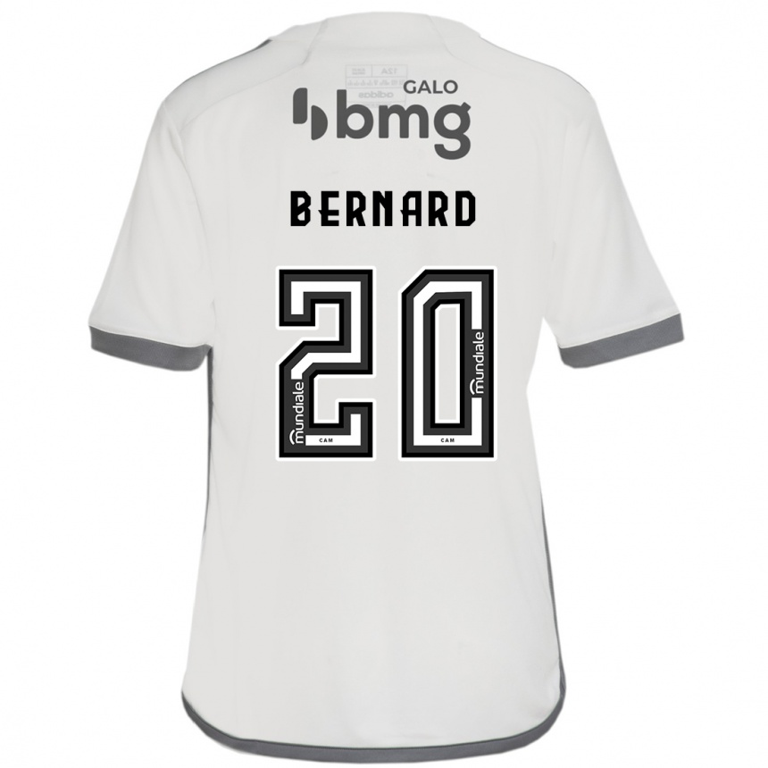 キッズフットボールBernard#20オフホワイトアウェイシャツ2024/25ジャージーユニフォーム