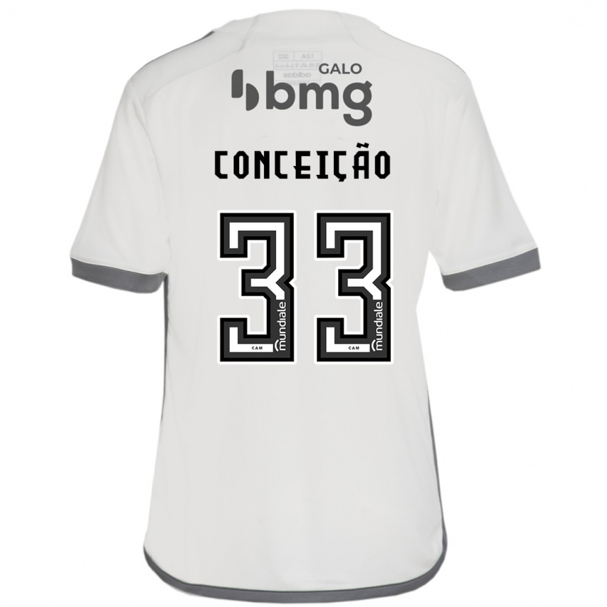 キッズフットボールRobert Conceição#33オフホワイトアウェイシャツ2024/25ジャージーユニフォーム