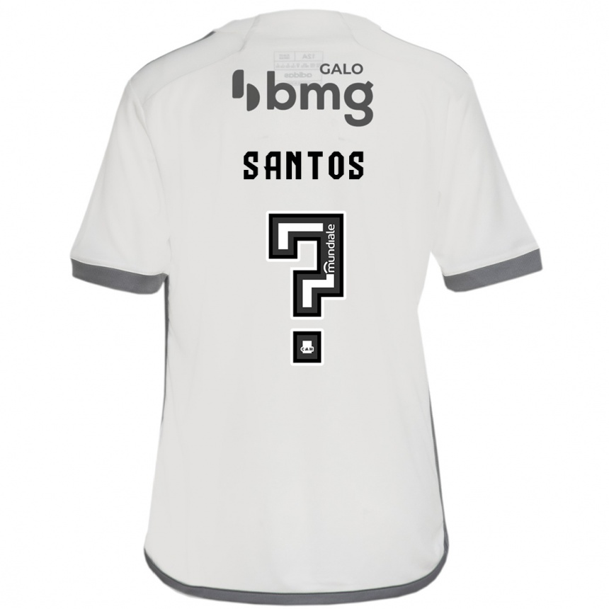 キッズフットボールLéo Santos#0オフホワイトアウェイシャツ2024/25ジャージーユニフォーム