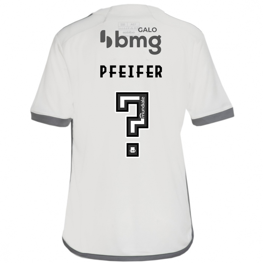 キッズフットボールGabriel Pfeifer#0オフホワイトアウェイシャツ2024/25ジャージーユニフォーム