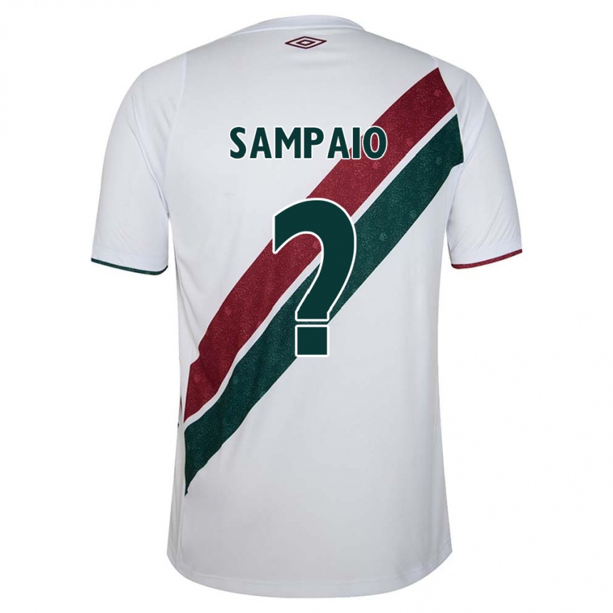 キッズフットボールMiguel Sampaio#0ホワイト グリーン マルーンアウェイシャツ2024/25ジャージーユニフォーム