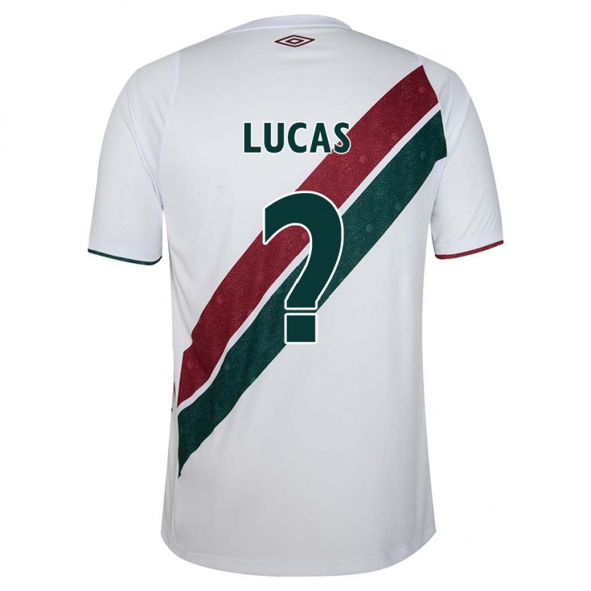 キッズフットボールCrysthyan Lucas#0ホワイト グリーン マルーンアウェイシャツ2024/25ジャージーユニフォーム