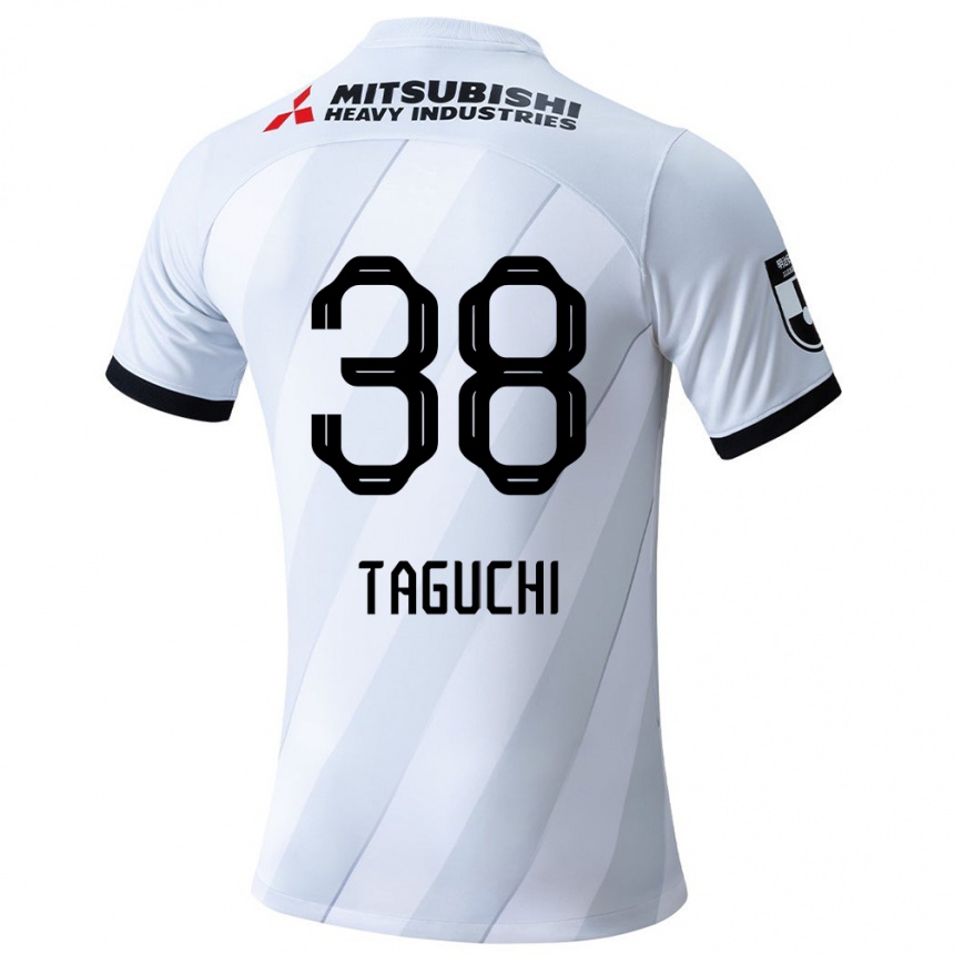 キッズフットボールKeita Taguchi#38ホワイトグレーアウェイシャツ2024/25ジャージーユニフォーム