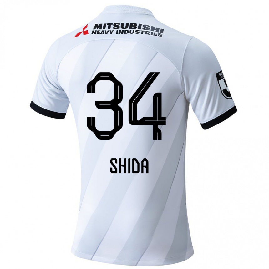 キッズフットボールIzuho Shida#34ホワイトグレーアウェイシャツ2024/25ジャージーユニフォーム