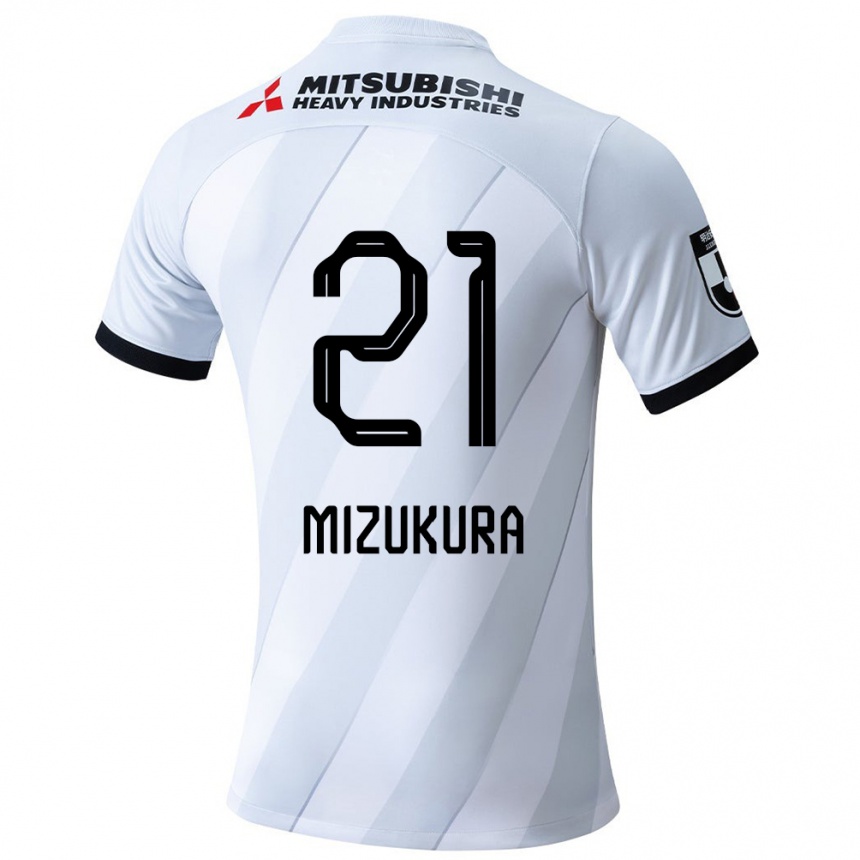 キッズフットボールKei Mizukura#21ホワイトグレーアウェイシャツ2024/25ジャージーユニフォーム