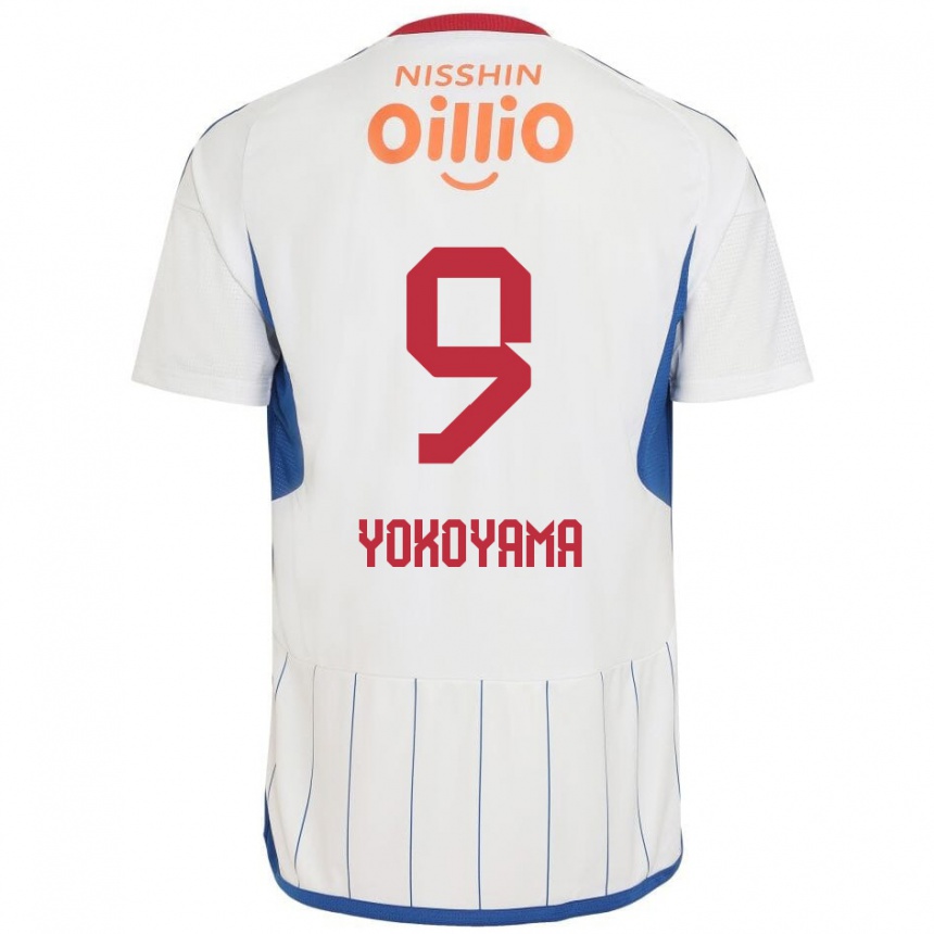 キッズフットボールShunsuke Yokoyama#9白 青 赤アウェイシャツ2024/25ジャージーユニフォーム